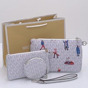 MICHAEL KORS JET SET GIRLS MULTIFUNCTIONAL WRISTLET TRIO BRIGHT WHITE MULTI